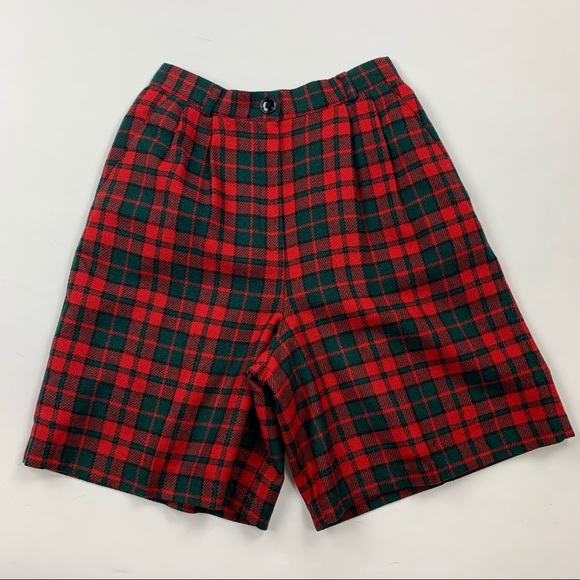 Vintage Norton McNaughton Wool Blend Plaid Shorts Sz 8 - Picture 1 of 12